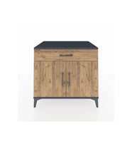 Kronos Şifonyer Tek Raflı Tek Çekmeceli 2 Kapaklı 88x59x80 Antrasit-Çam
