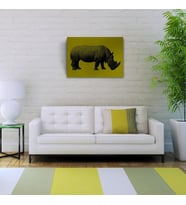 Gergedan , Hipopotam Soyut Çalışma Kanvas Tablo 50 x 70