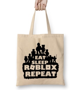 Eat Sleep Roblox Repeat 01 Bez Çanta Uzun Saplı