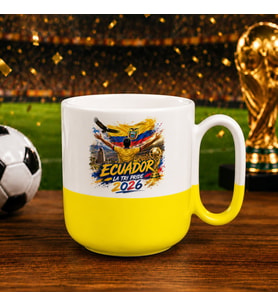 BK Gift Ekvator Taraftar Temalı 2026 Dünya Kupası Tasarımlı Sarı Joyful Kupa Bardak
