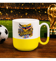 BK Gift Ekvator Taraftar Temalı 2026 Dünya Kupası Tasarımlı Sarı Joyful Kupa Bardak
