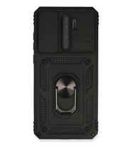 Newface Xiaomi Redmi Note 8 Pro Kılıf Pars Lens Yüzüklü Silikon - Siyah