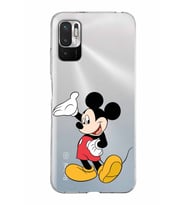 Xiaomi Redmi Note 10 5G Uyumlu Kapak Mickey Mouse Tasarımlı Şeffaf Silikon Kılıf