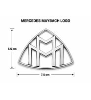 MERCEDES MAYBACH KROM LOGO AMBLEM – 5,5 CM × 7,5 CM