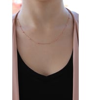 Kadın Gümüş Toplu Rose Zincir Kolye N116801