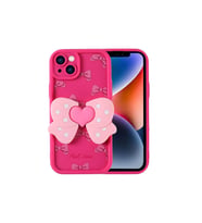 Apple iPhone 14 Uyumlu Kılıf Kamera Korumalı Figür Tasarımlı Zore Kapya Kapak (K.Pembe)
