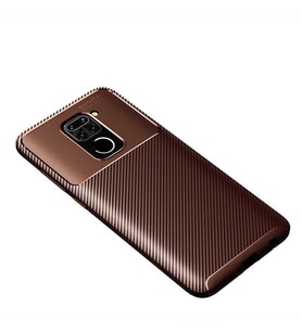 Xiaomi Redmi Note 9 Kılıf Esnek Soft Karbon Tasarım Legion Serisi (Kahverengi)