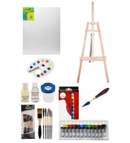 Glance Daler Rowney Simply Yağlı Boya 12 Renk x 12 ml Şövale Seti