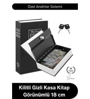 #Kasa Kilitli Gizli Kasa Kitap Görünümlü Sözlük Kumbara Para Takı Evrak Saklama Kutusu Anahtarlı Çel