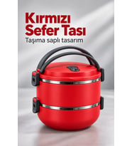 Sızdırmaz Kapaklı İki Katlı Sefer Tası Beslenme Kabı