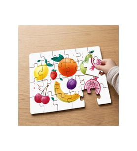 Meyve Çeşitleri Tasarımlı 24 Parça Ahşap Çocuk Puzzle MPK0730