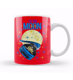 TO THE MOON DOGECAR Dogecoin Crypto Logo Merch Kupa Bardak Porselen