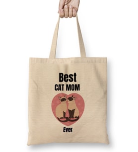Mothers Day Best DOG MOM Ever GIFT Bez Çanta Uzun Saplı