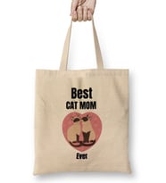 Mothers Day Best DOG MOM Ever GIFT Bez Çanta Uzun Saplı