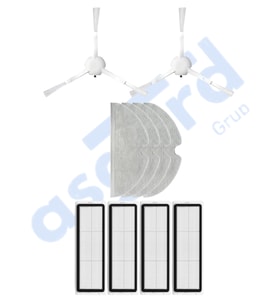 Xiaomi 1C,2C,Mop 2 Uyumlu 2 Yan Fırça 4 Filtre 4 Mop PKT-iasgf0000043