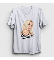 Presmono Unisex Beyaz Blonde Dua Lipa T-Shirt 319720tt