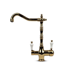 SU ARITMA CİHAZI İÇİN 3 YOLLUK RUSTİK GOLD MUSLUK