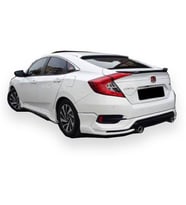 Honda Civic FC5 Sedan (2015-2018) Turbo Arka Tampon Eki - Difüzör (Plastik)