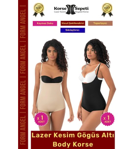 #Korse İz Yapmaz Göstermeyen Kaymaz Doku Toparlayıcı Sıkılaştıran Lazer Kesim String Korse 2'li Set