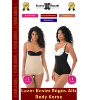 #Korse İz Yapmaz Göstermeyen Kaymaz Doku Toparlayıcı Sıkılaştıran Lazer Kesim String Korse 2'li Set