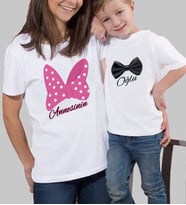 BK Gift Anne-Oğul 2’li Kombin Tişört Seti-3, Anneye Hediye, Anneler Günü Hediyeleri (Beyaz)