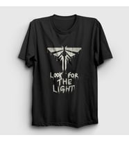 Presmono Unisex Beyaz Look For The Light The Last Of Us T-Shirt 522813tt (Siyah)