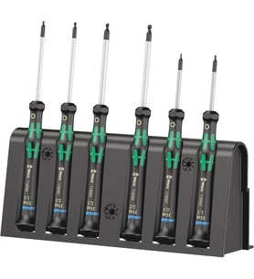 Wera Elektronikçi Tornavida Seti 2052/6 + Raf, 6 Parça, 05118156001