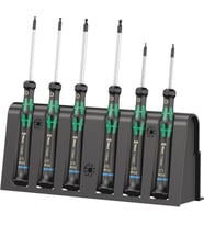 Wera Elektronikçi Tornavida Seti 2052/6 + Raf, 6 Parça, 05118156001