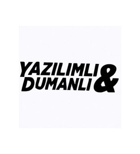 Yazılımlı Dumanlı Oto Sticker 20*5 Cm