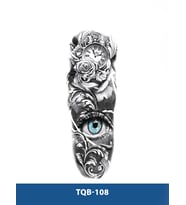 TQB-108 SAAT VE GÖZ DESEN GEÇİCİ KOL DÖVMESİ-TATTO
