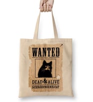 O Gato De Schrödinger Cat Kedi Bez Çanta Uzun Saplı
