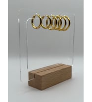 Arnes Jewelry Çelik Gold 3'lü Halka Küpe