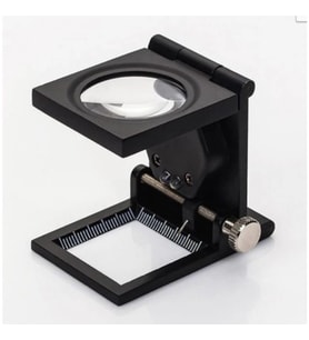 28x28 Mm Katlanır Sayaçlı Metal Lüp 2 LED Işıklı Büyüteç Tekstil TH-9005A