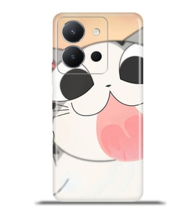 Vivo Y36 Kapak HD Renkli Dizayn Silikon Kılıf - Şisko Kedi