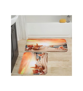 Eliana Home Baskılı 2'li Banyo Paspas Takımı RVG5019