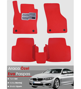 BMW 4 SERİSİ F36 XDRİVE (2014-2020) Uyumlu EVA Paspas Tam Set–Araca Özel,Su Geçirmez