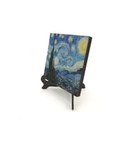Yıldızlı Gece (Vincent Van Gogh, 1889) Baskılı MDF Masaüstlük 10X10
