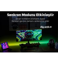 DLG RGB Masa Arkası Senkron 160 CM LED Aydınlatma Şeridi Uygulama Kontrollü
