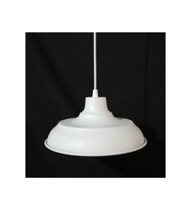 Beyaz Metal Avize, 25 cm çap, Kafe, Pastane, Ofis, Çocuk ve Genç Odası için