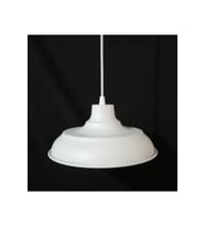 Beyaz Metal Avize, 25 cm çap, Kafe, Pastane, Ofis, Çocuk ve Genç Odası için