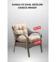 Sandalye Minderi 53x106 cm Sütlü Kahve