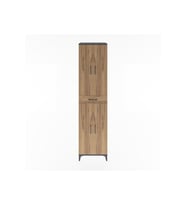 Hyperion Dolap 5 Raflı Tek Çekmeceli 4 Kapaklı 60x44x243 Antrasit-Çam