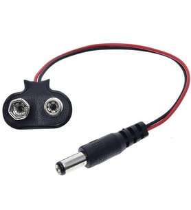 Ayt 9 Volt 2.1 Mm Jacklı Pil Başlığı 15Cm Kablolu 9V Pil Takma Soketi Adaptör Jack Soket Uçlu IC-232A
