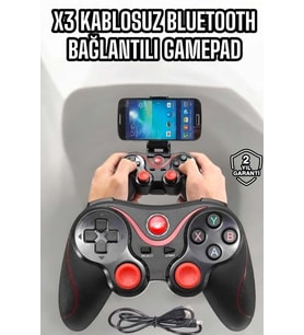 Game Stick Android Uyumlu Gamepad X3 Standlı Oyun Kolu Bluetooth Bağlantılı