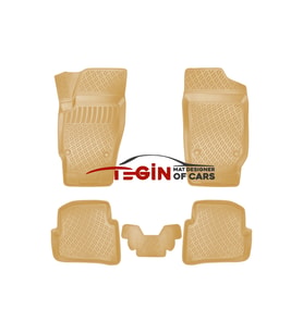 Seat İbiza 2014 3D Havuzlu Paspas Bej (Çok Renkli)