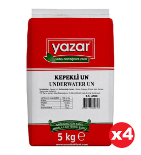 Yazar Taş değirmende Öğütülmüş Tam Buğday Kepekli Un 5 Kg X 4 Paket