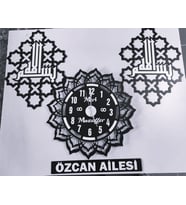 Duvar Saati 3 lü set Besmeleli ve KİŞİYE ÖZEL