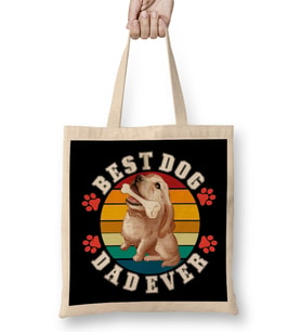 Best Dog Dad Ever Funny Best Dog Dad Ever Bez Çanta Uzun Saplı