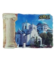 Sırbistan Temalı Sütun Magnet (Karışık)