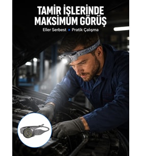 LED Kafa Feneri Eller Serbest Kullanım İçin Güçlü Işık Kaynağı